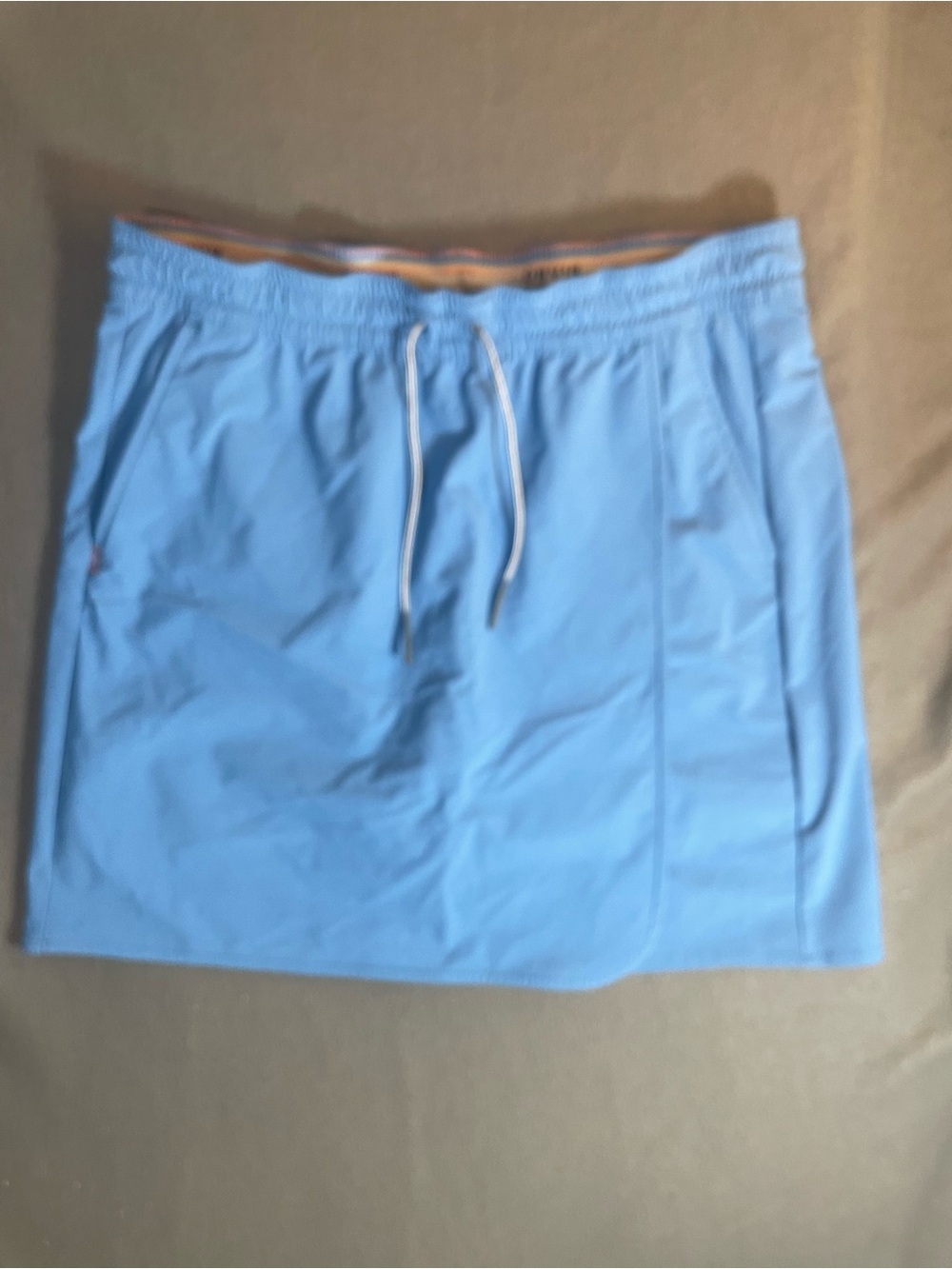 Orvis Womens XS Light Blue Pull On Athletic Skort Lined Built In Shorts
